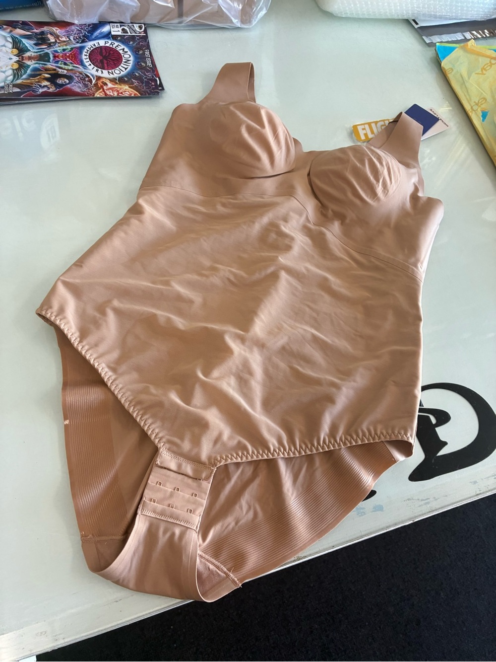 Women’s Honeylove Liftwear Tank Bodysuit Sand NWT Size 2X New
